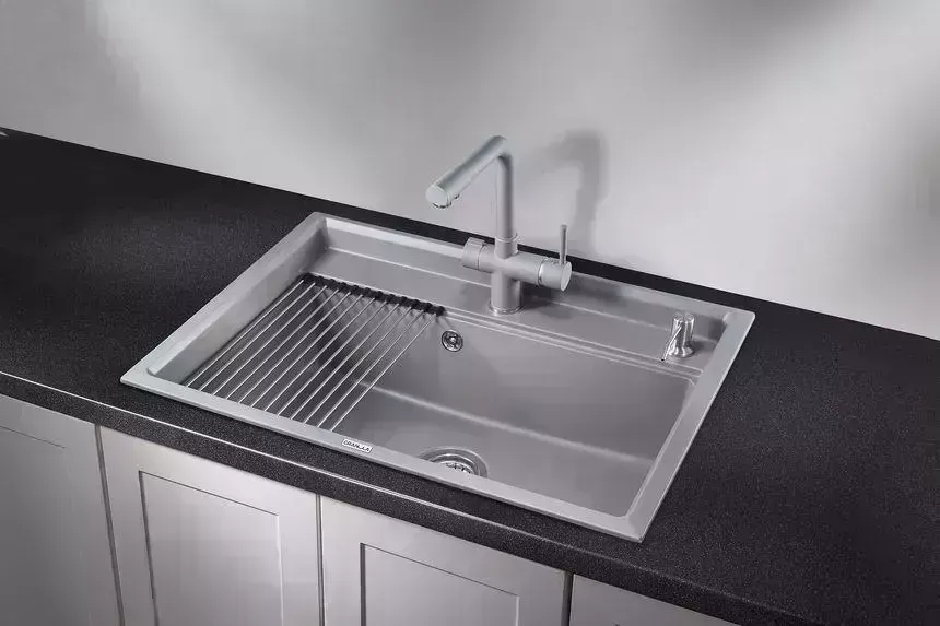 Мойка кухонная GRANULA KS-7301 АЛЮМИНИУМ кварц