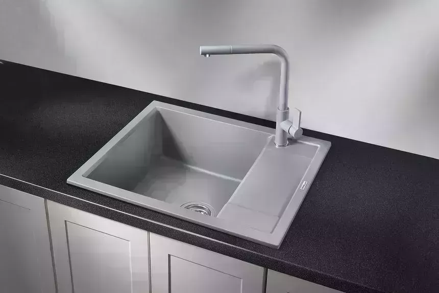 Мойка кухонная GRANULA GR-6002 АЛЮМИНИУМ кварц