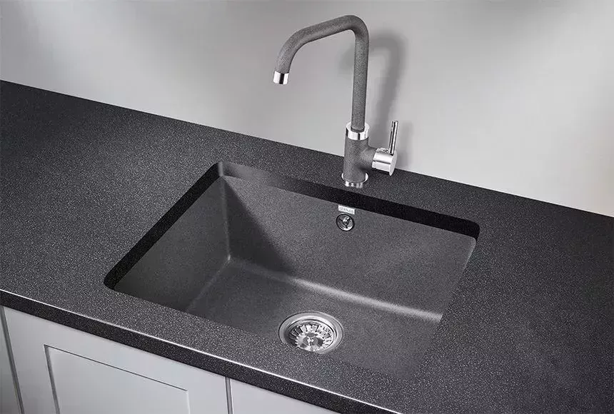 Мойка кухонная GRANULA GR-5551 ГРАФИТ кварц