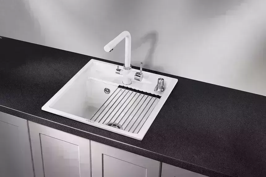 Мойка кухонная GRANULA KS-5002 АРКТИК (БЕЛЫЙ) кварц