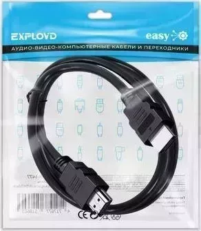 Кабель EXPLOYD EX-K-1477 HDMI-HDMI/V1.4/круглый/чёрный/3М/