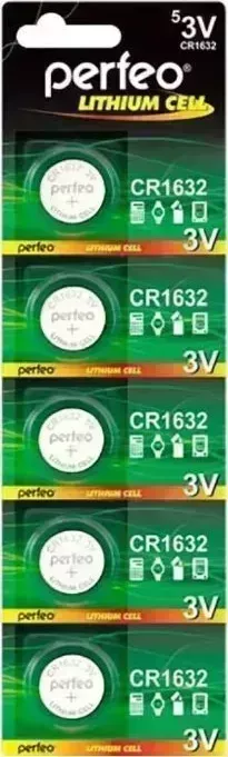Батарейки PERFEO CR1632-5BL LITHIUM (5)