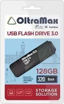 Флеш-накопитель OLTRAMAX OM-128GB-320-Black USB 3.0 флэш-накопитель