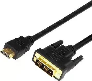 Кабель HDMI REXANT (17-6303) ШНУР - DVI-D С ФИЛЬТРАМИ, ДЛИНА 1,5 МЕТРА (GOLD) (PE ПАКЕТ)