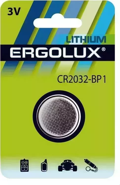 Батарейка ERGOLUX (15076) CR2032 BL-1