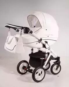 Коляска 2 в 1 Kajtex 2 в 1 Nawi plus Eco, 01 белый