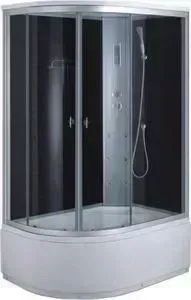 Душевая кабина Aqualux MODO-120 матовое стекло /заднее стекло тёмное (AQ-4072GFR-Bl)