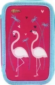 Пенал №1 School Flamingo, двухсекционный, ткань, 190x115 см
