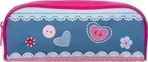 Пенал №1 School косметичка Doll 200x80x40, объемный, ткань, ПМ 21-25