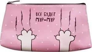 Пенал Be Smart косметичка Mur-mur 210х100 мм искусств кожа на молнии N1358 лапы