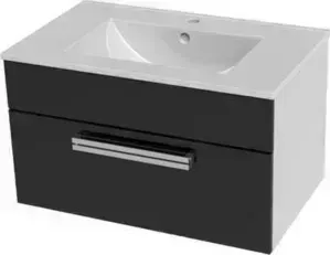 Тумба с раковиной Triton с Ника 60 черный (Щ0000017896, Н0000099808)