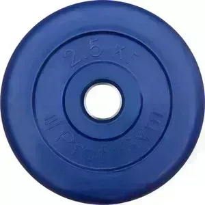 Диск обрезиненный ProfiGym d 26 мм синий 2,5 кг
