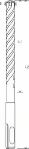 Бур BOSCH SDS-Plus 7x200x260 мм 5X (2.608.836.615)