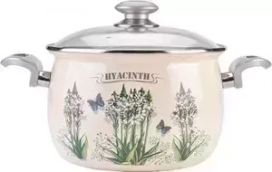 Кастрюля эмалированная Laurel 5.0 л Hyacinth (L91916)