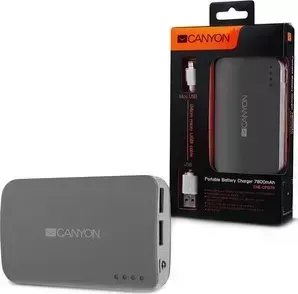 Внешний аккумулятор Canyon CNE-CPB78DG Dark Grey (7800 мАч)