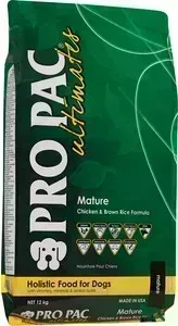 Сухой корм PRO PAC Ultimates Mature Holistic Chicken Brown Rice Formula с курицей и коричневым рисом для пожилых собак 2,5кг