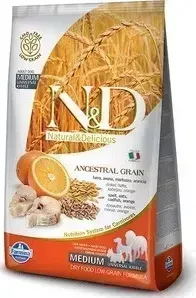 Сухой корм Farmina ND Adult Dog Medium LG Codfish Orange низкозерновой с треской и апельсином для собак всех пород 12кг (21 ND LG с и 526)