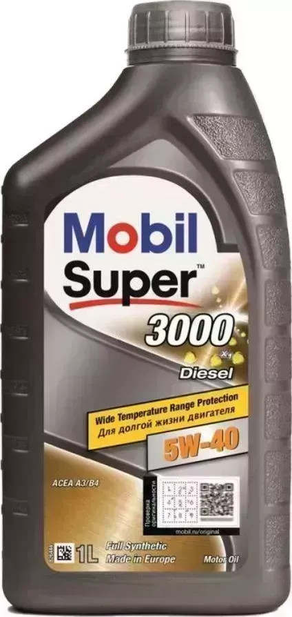 Масло синтетическое Mobil Super 3000X1 Diesel5W40CFA3/B4синт.1л () //R Прочее М\ (152573)