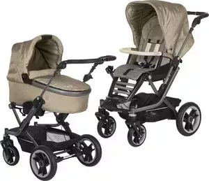 Коляска 2 в 1 Teutonia 2 в 1 Mistral S (Теутония Мистраль С) V4 Graphite (WHL3) 6020-6070 Sahara
