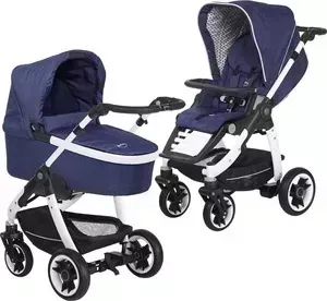 Коляска 2 в 1 Teutonia 2 в 1 Cosmo (Теутония Космо) V4 Pearl (WHL3) 6125-6180-6125 Sapphire-Hive