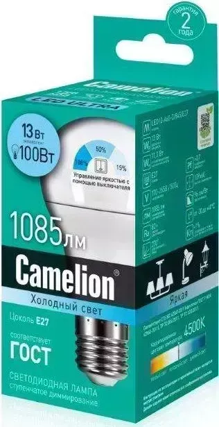 Лампа CAMELION (14728) LED13-A60/SDB/E27