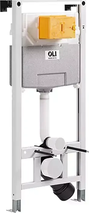 Инсталляция для унитаза OLI 120 Pure Plus Sanitarblock с клавишей Slim хром матовый (880780, 659046)