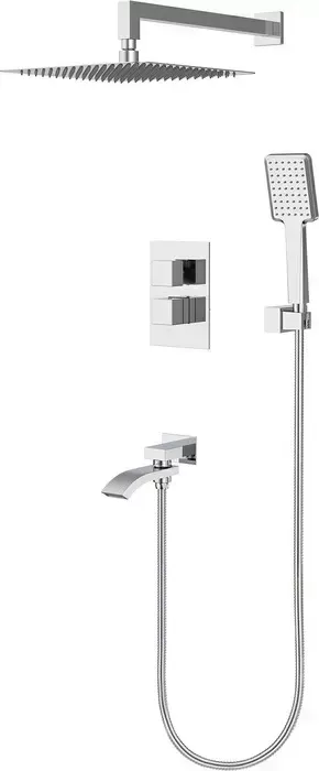 Душевая система Gappo G7107-40 с термостатом, встраиваемая, хром (6959477656798)