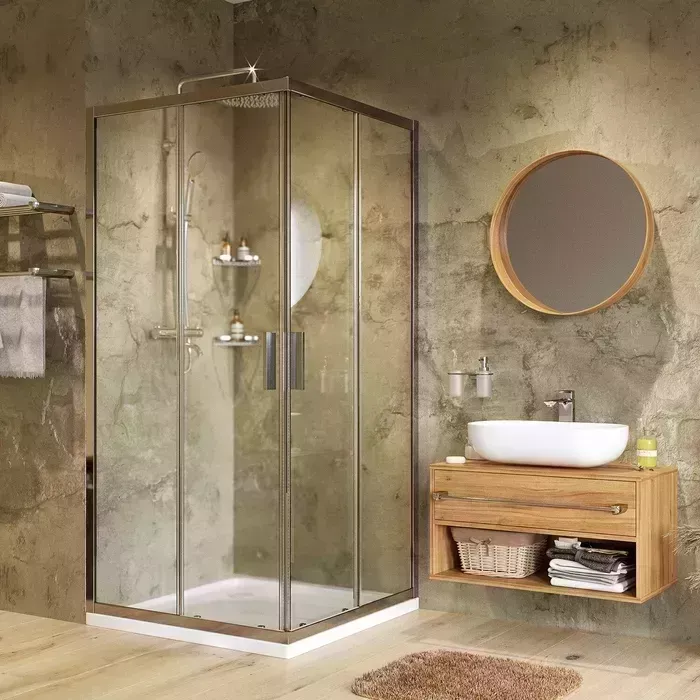 Душевой уголок Wasserkraft Lippe 45S 90х90 прозрачный, хром (45S03)