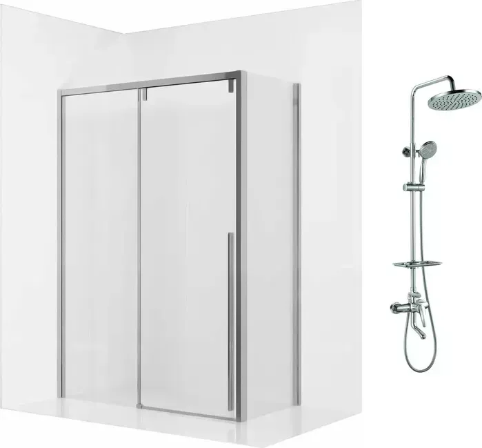 Душевой уголок Ambassador Intense 120x90 с системой Lemark, прозрачный, хром (110021101IX-90IX, LM7010C) с душевой