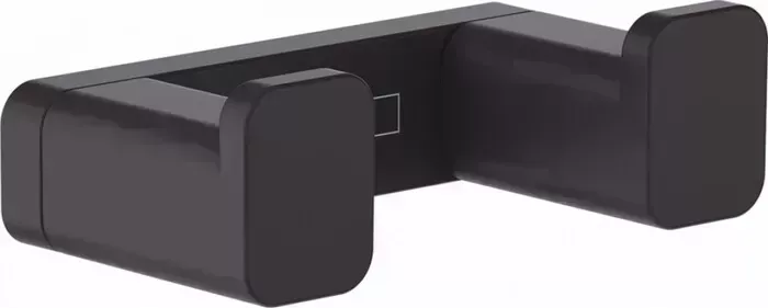 Крючок Hansgrohe двойной AddStoris матовый черный (41755670)