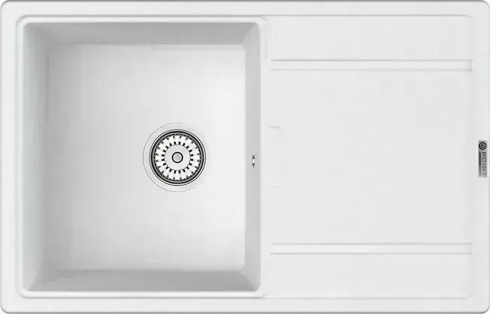 Мойка кухонная Point Лаура 78 белая (PN3005W)