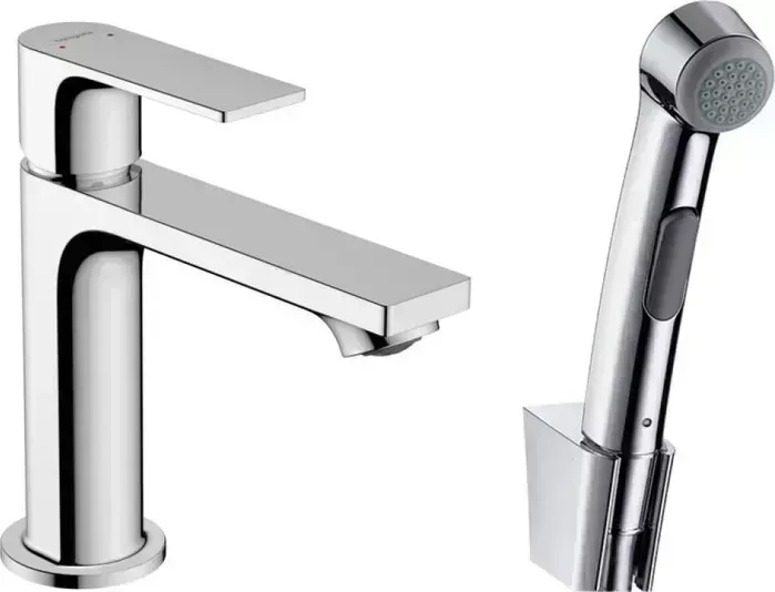 Смеситель для раковины Hansgrohe Rebris E с гигиеническим душем, хром (72216000)