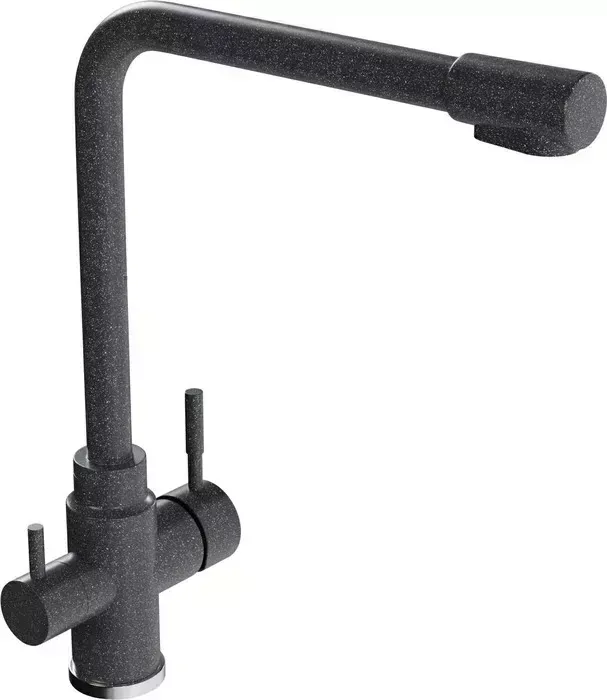 Смеситель для кухни Mixline ML-GS13 (309) с подключением фильтра, темно-серый (4630099749724)