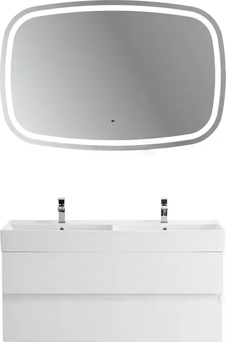 Мебель для ванной CEZARES Molveno 46 120х46 с двойной раковиной, Bianco Ghiaccio