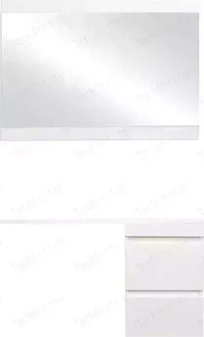 Мебель для ванной Style line Даллас Люкс 53 (115R) подвесная, под стиральную машину, белая