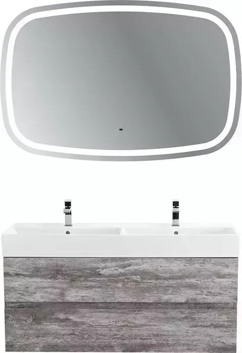 Мебель для ванной CEZARES Molveno 46 120х46 с двойной раковиной, Legno Grigio