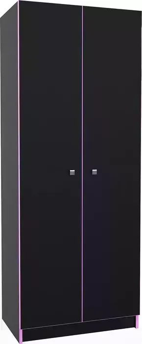 Шкаф МДК 2х Black Низкий Розовый (BL - ГШ3Р)