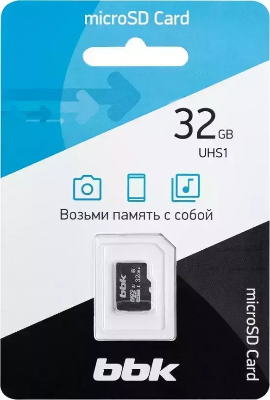 SD карта BBK 032GHCU1C10, 32Гб, микро SDHC, UHS-1, класс 10
