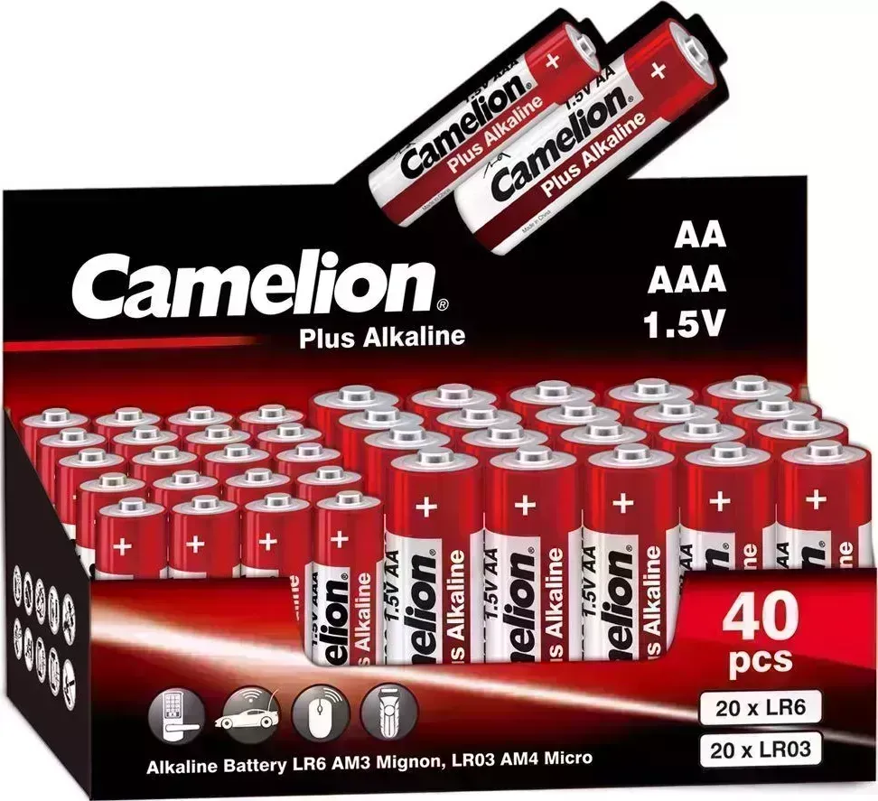 Батарейки CAMELION (14981) Plus Alkaline COMBO40 20LR6 + 20LR03-CB