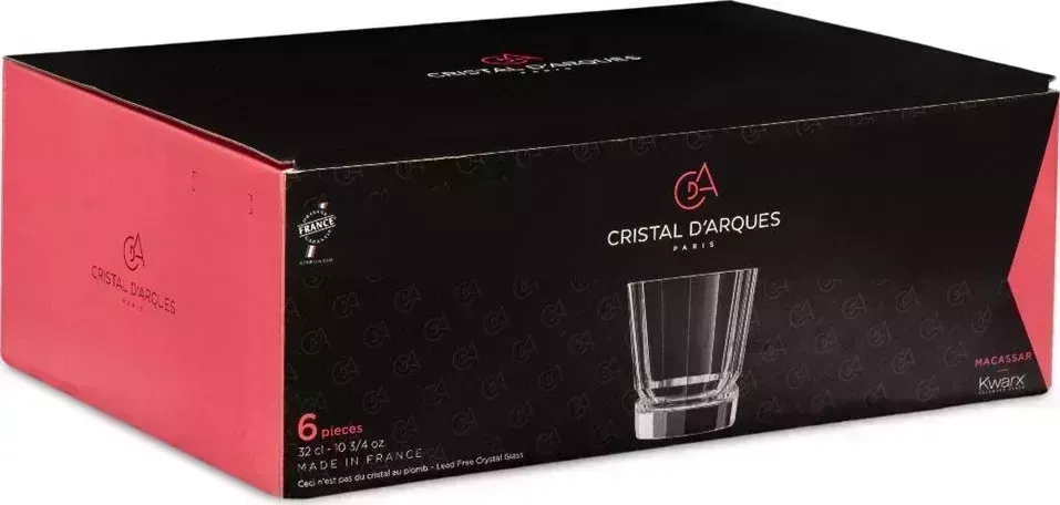 Набор стаканов CRISTAL DARQUES Q4337 MACASSAR 6шт 320мл низкие