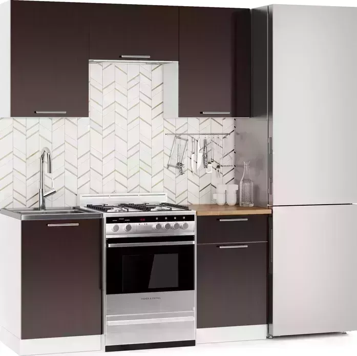 Кухонный гарнитур Mebel Ars Елена 1,6 м (венге цаво) Кухня м