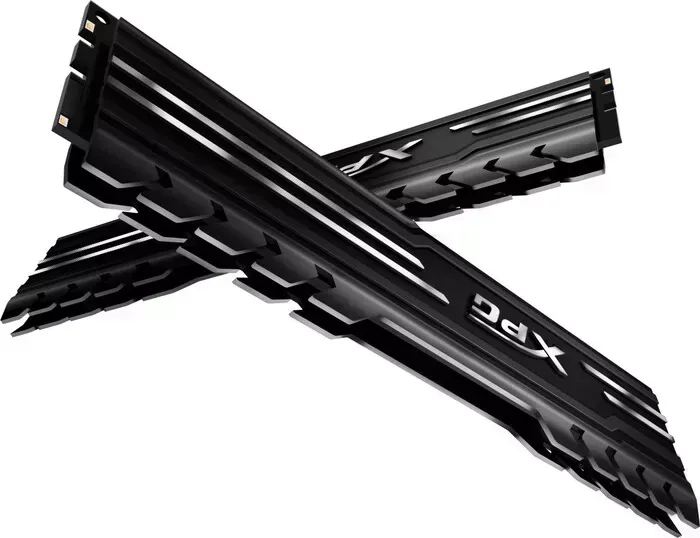 Память оперативная ADATA 16GB DDR4 UDIMM, XPG GAMMIX D10, 3200MHz CL16-20-20, 1.35V, Черный Радиатор AX4U320016G16A-SB10
