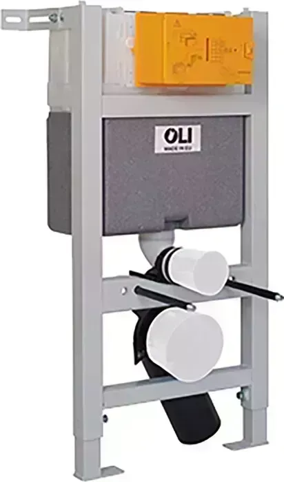 Инсталляция для унитаза OLI Expert Plus Sanitarblock с клавишей Slim хром матовый (721703, 659046)