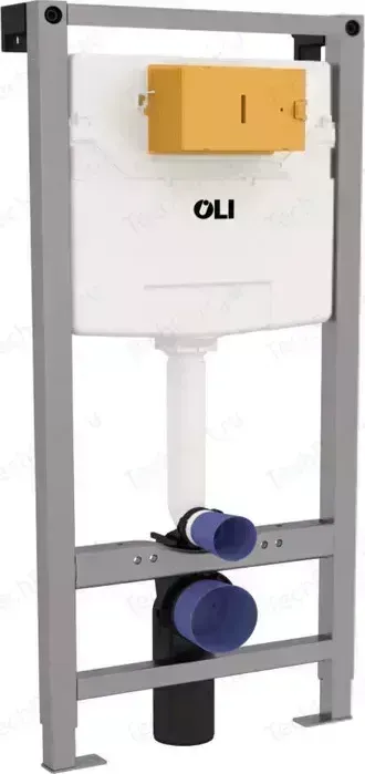 Инсталляция для унитаза OLI 120 Sanitarblock с клавишей Slim хром матовый (100409, 659046)