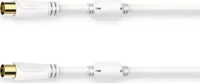 Кабель HAMA антенный H-205246 Coax (m)/Coax (f) 1.5м. феррит.кольца позолоч.конт. Белый