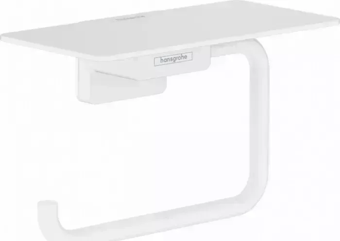 Держатель туалетной бумаги Hansgrohe AddStoris с полкой, матовый белый (41772700)