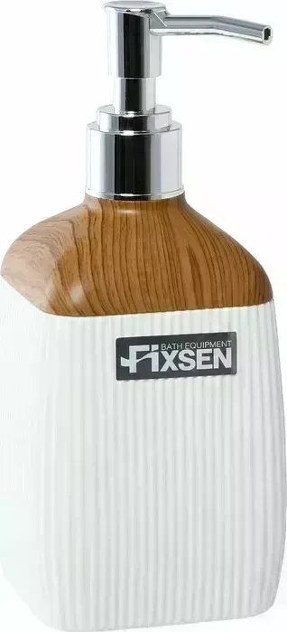 Дозатор Fixsen жидкого мыла White Wood белый/дерево (FX-402-1)