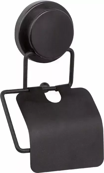 Держатель туалетной бумаги Fixsen Magic Black с крышкой, черный (FX-45010)
