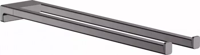 Полотенцедержатель Hansgrohe AddStoris двойной, 45 см, шлифованный черный хром (41770340)