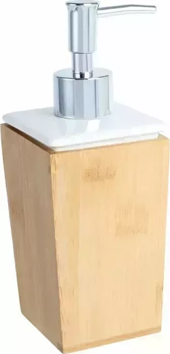 Дозатор Fixsen жидкого мыла Wood белый/дерево (FX-110-1)